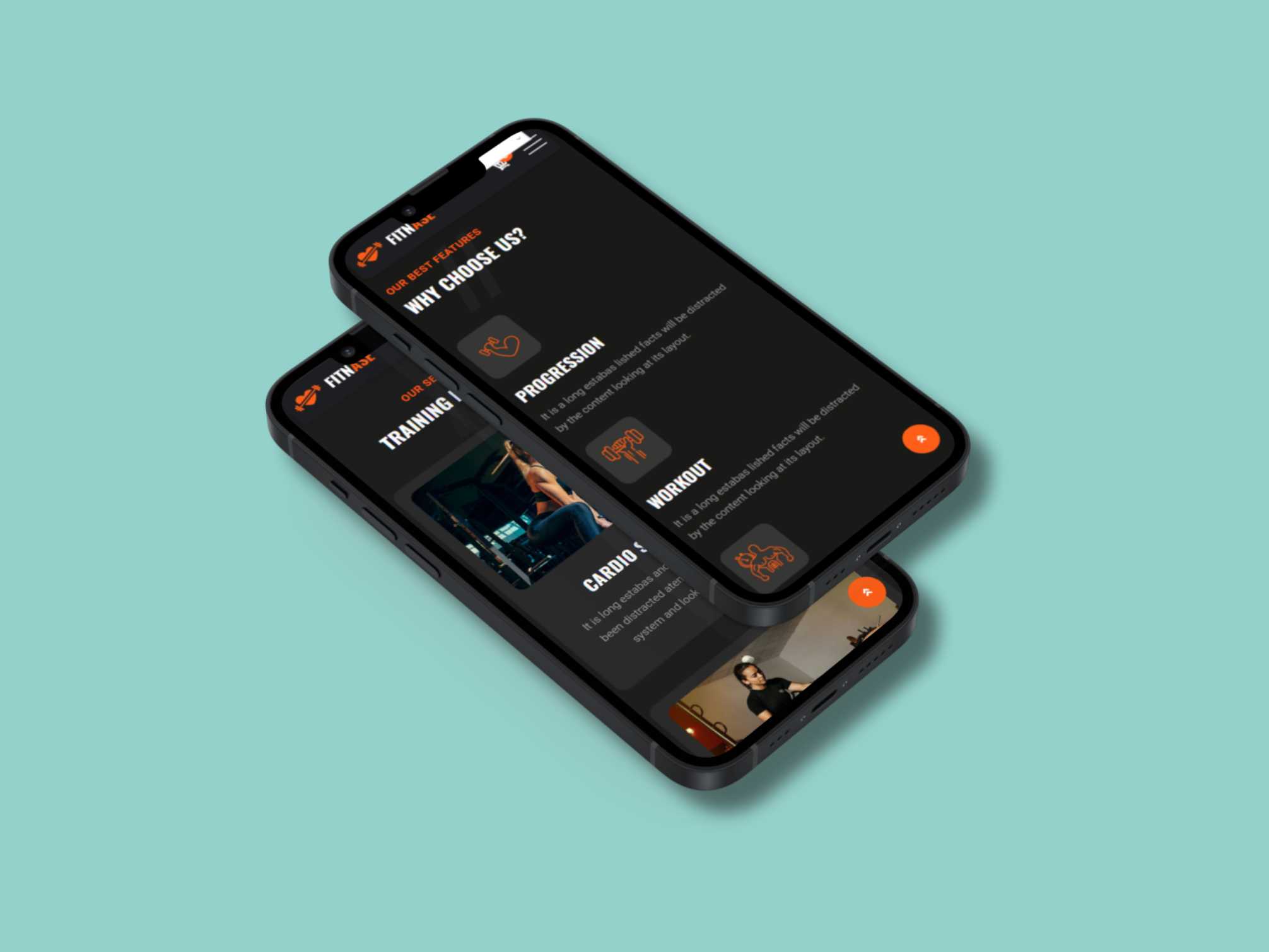 Gym And Fitness WordPress website mobile view